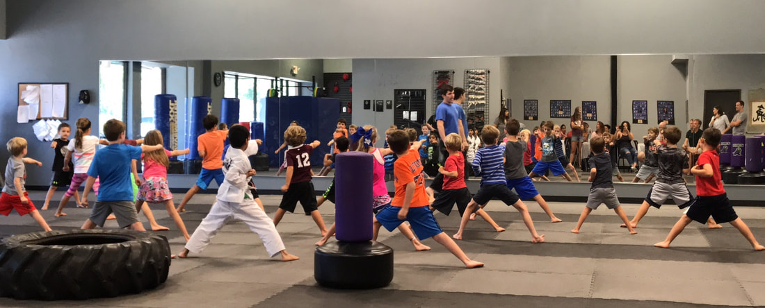 kids do a birthday party karate class